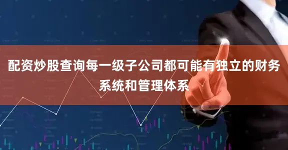 配资炒股查询每一级子公司都可能有独立的财务系统和管理体系
